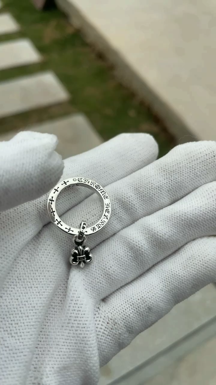 CHROME HEARTS STACK BS FLEUR RING