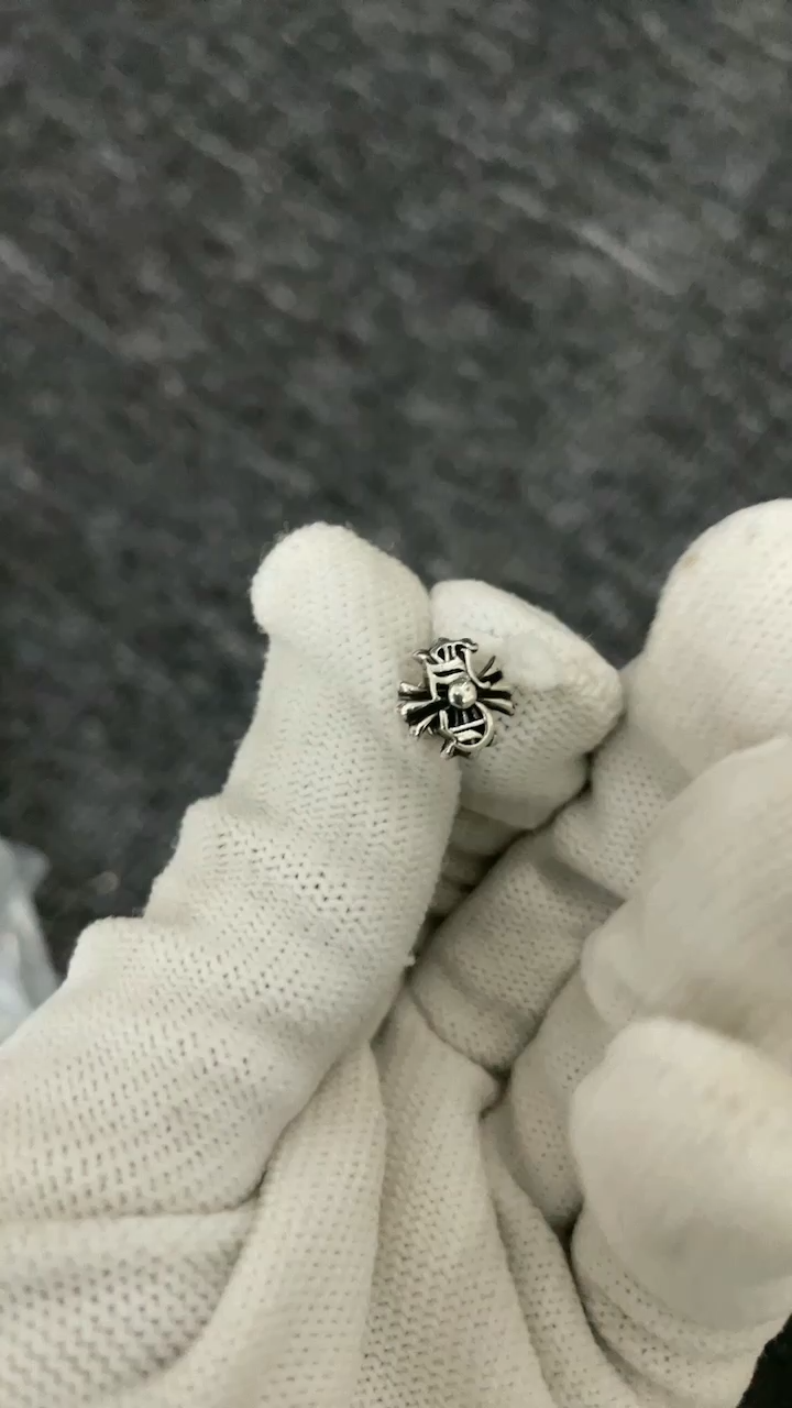 CHROME HEARTS CH LOGO PLUS STUD EARRINGS