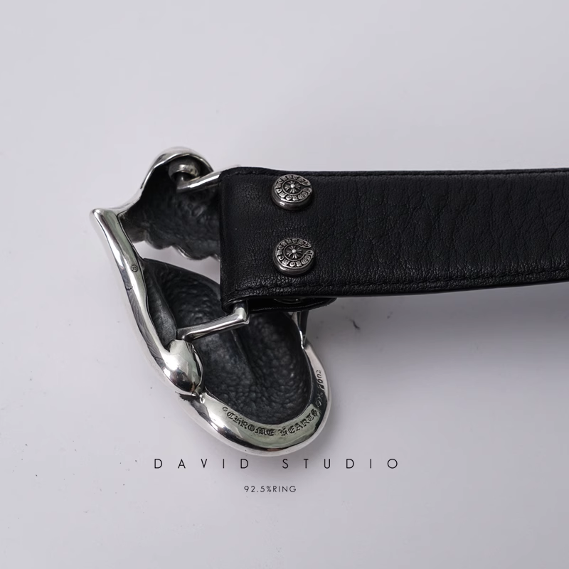 ROLLING STONES BUCKLE COWHIDE LEATHER BELT