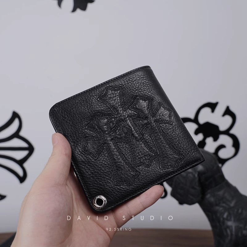CHROME HEARTS SNAP CROSS BUTTON 3 CEMETERY CROSS WALLET