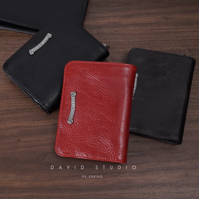 CHROME HEARTS SNAP BUTTON ZIP WALLET