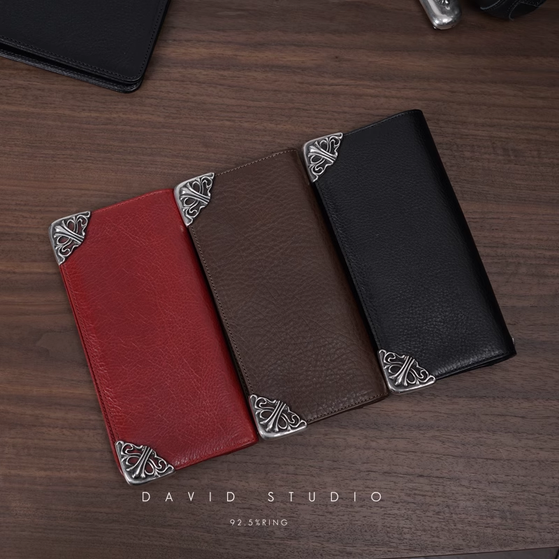 Chrome Hearts Long Cowhide Folding Wallet