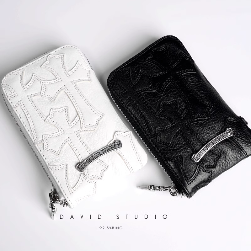 Chrome Hearts Dagger Zip Cowhide Cross Wallet