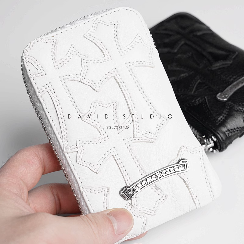 Chrome Hearts Dagger Zip Cowhide Cross Wallet