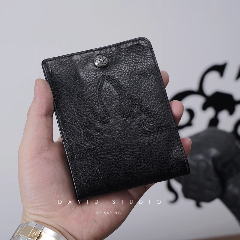 CHROME HEARTS SNAP HORSESHOE BUTTON FLEUR TAIL WALLET