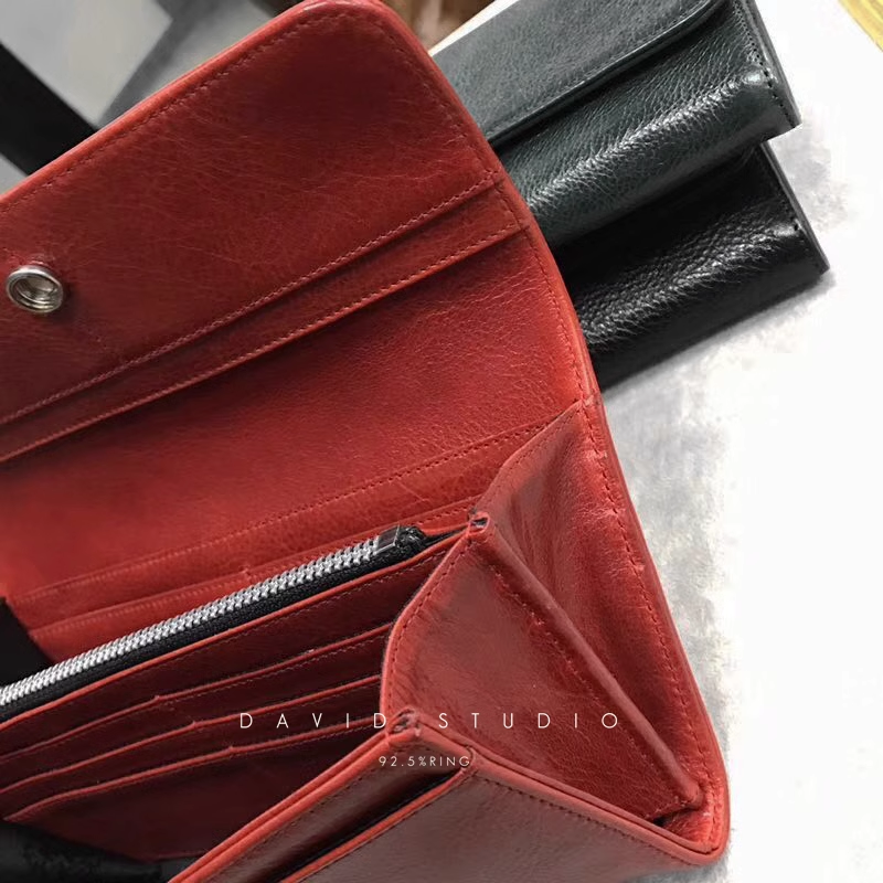 CHROME HEARTS SNAP CROSS BUTTON LONG WALLET