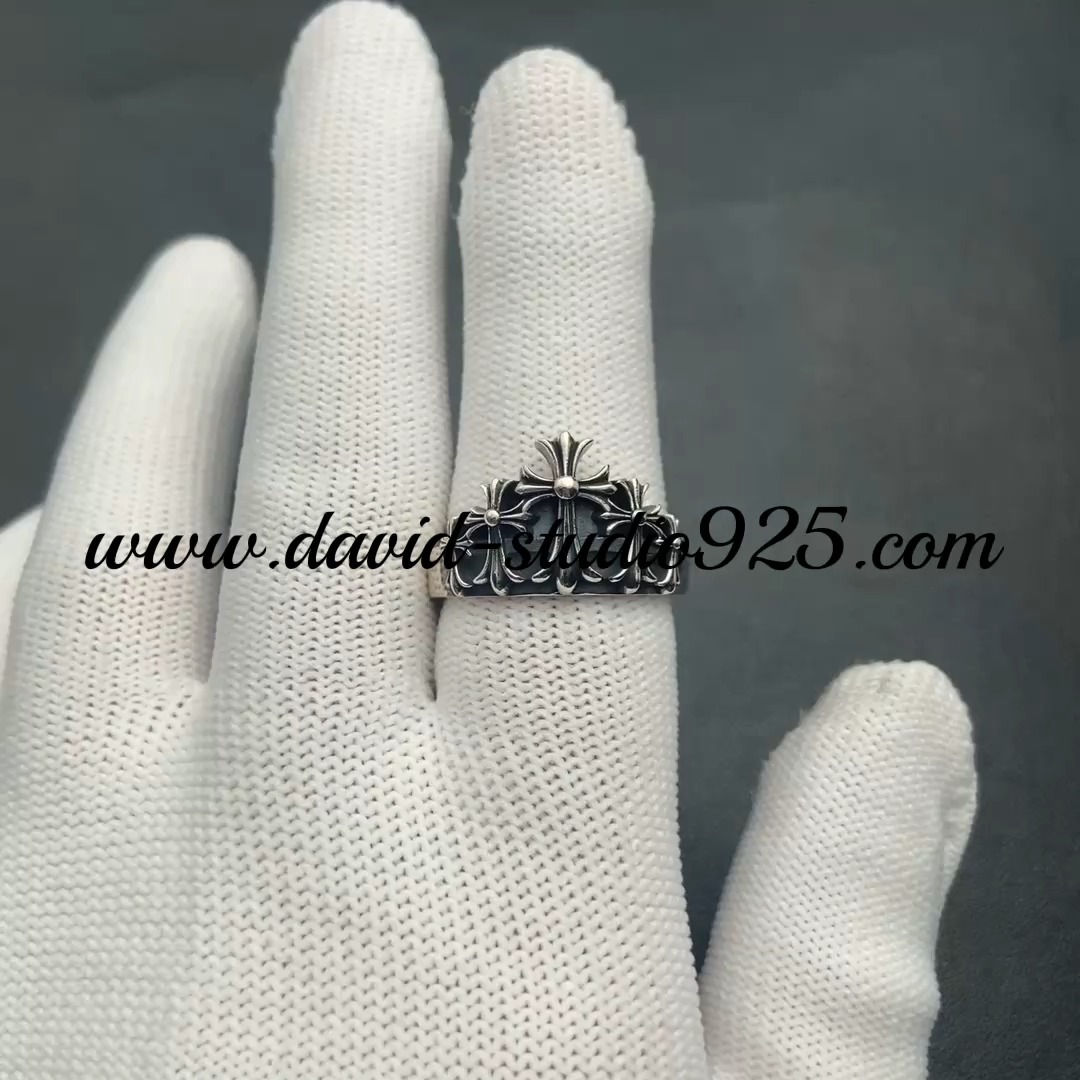 CHROME HEARTS CROSS CROWN RING