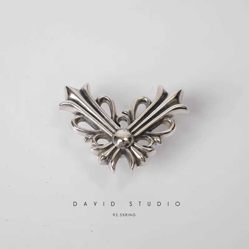 DOUBLE FLORAL SHIRT COLLAR PIN