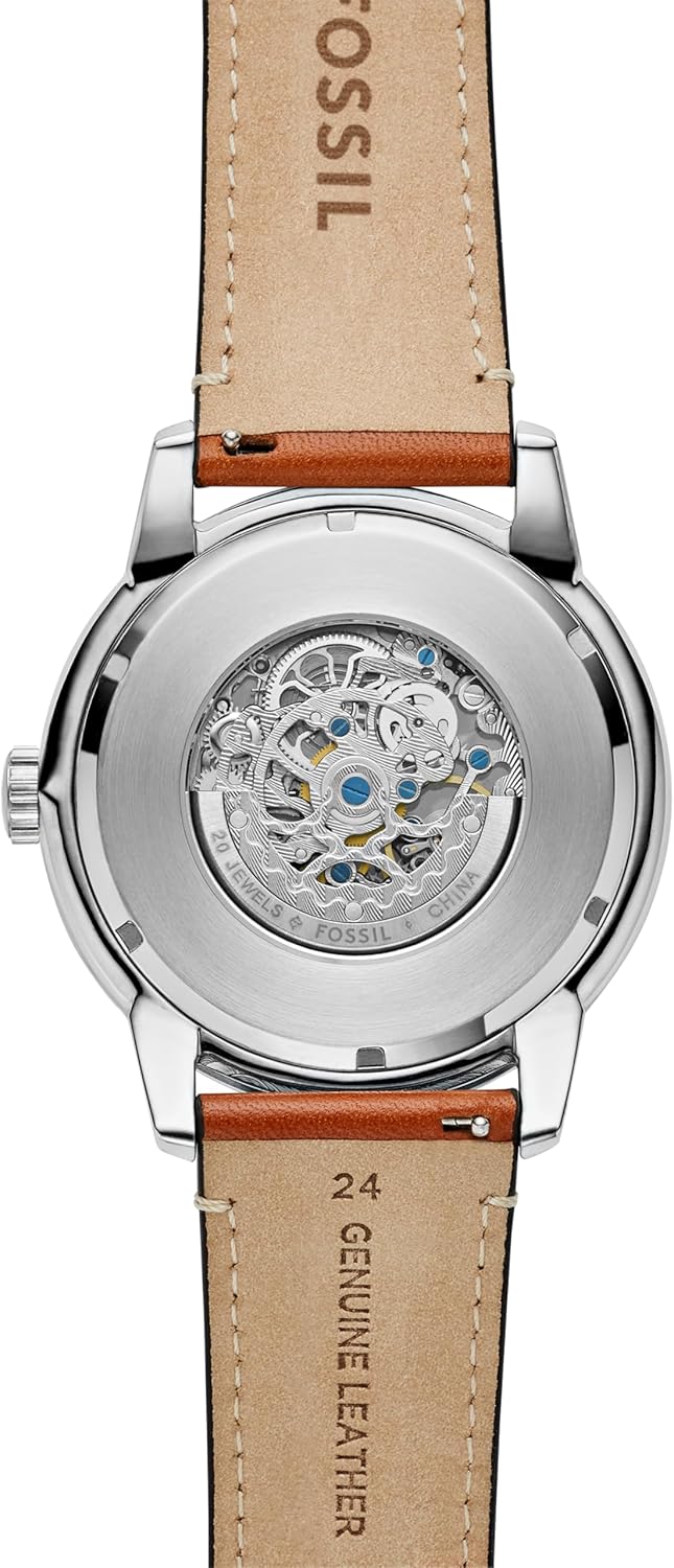 Fossil Townsman Men's Automatic Watch with Mechanical Movement and Skeleton Dial