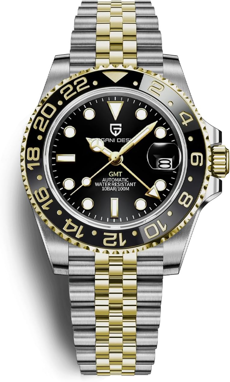 Men Watch Pagani Design GMT Watches for Men Automatic 40MM Date 100M Waterproof Stainless Steel Sapphire Glass Mechanical Wristwatches PD-1662