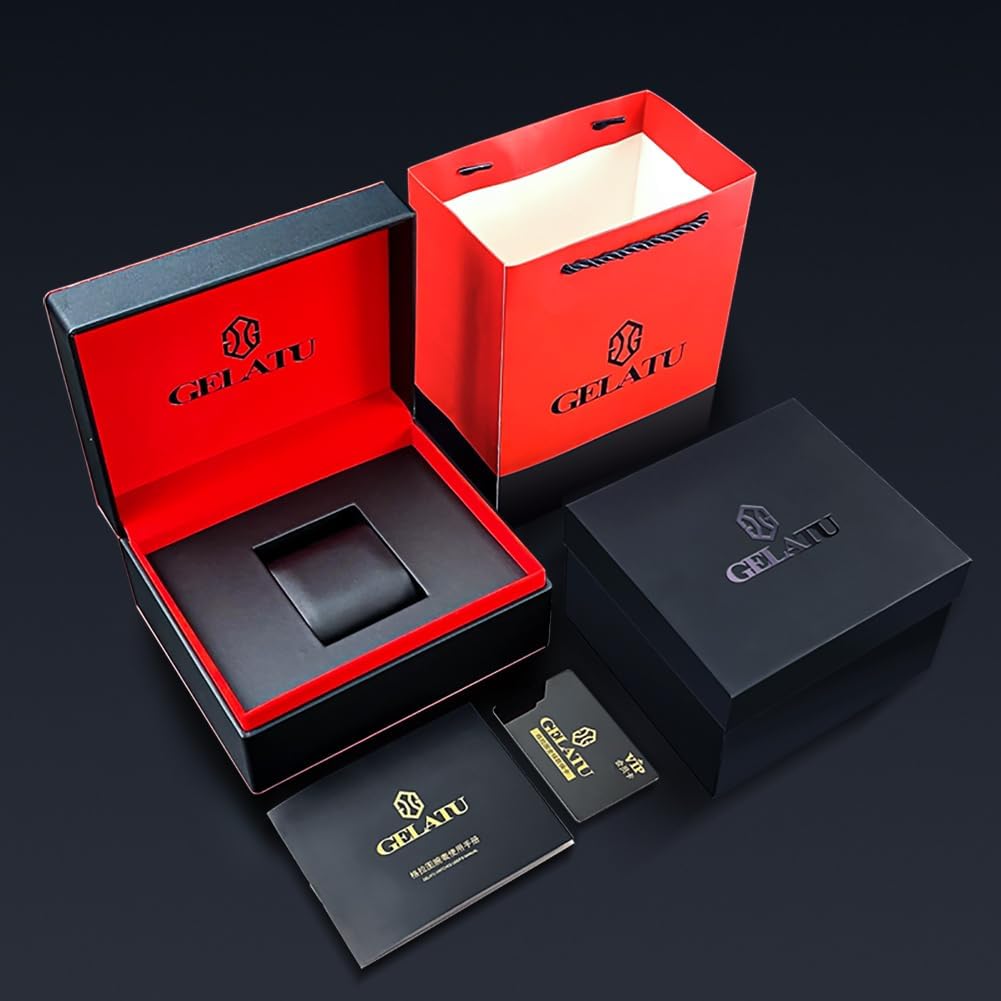 OUPINKE Skeleton Mens Watches Automatic Mechanical Luxury Watch Sapphire Crystal Leather Band Waterproof Luminous Wristwatch