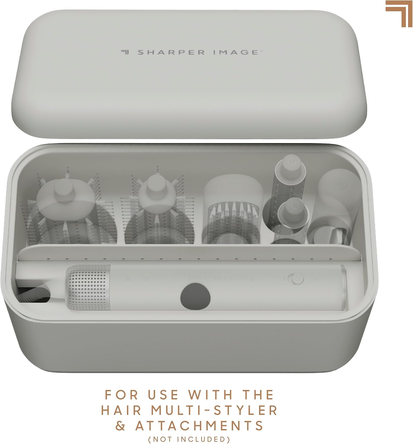 Sharper Image Revel Airflow Styler, 6-in-1 Hair Wrap Styling Tool, Curling Iron Wand, Detangler & Ionic Hair Dryer, Volumizing & Smoothing Hot Air Brush, Straight/Curly Hair Products, Beach Wave Curl