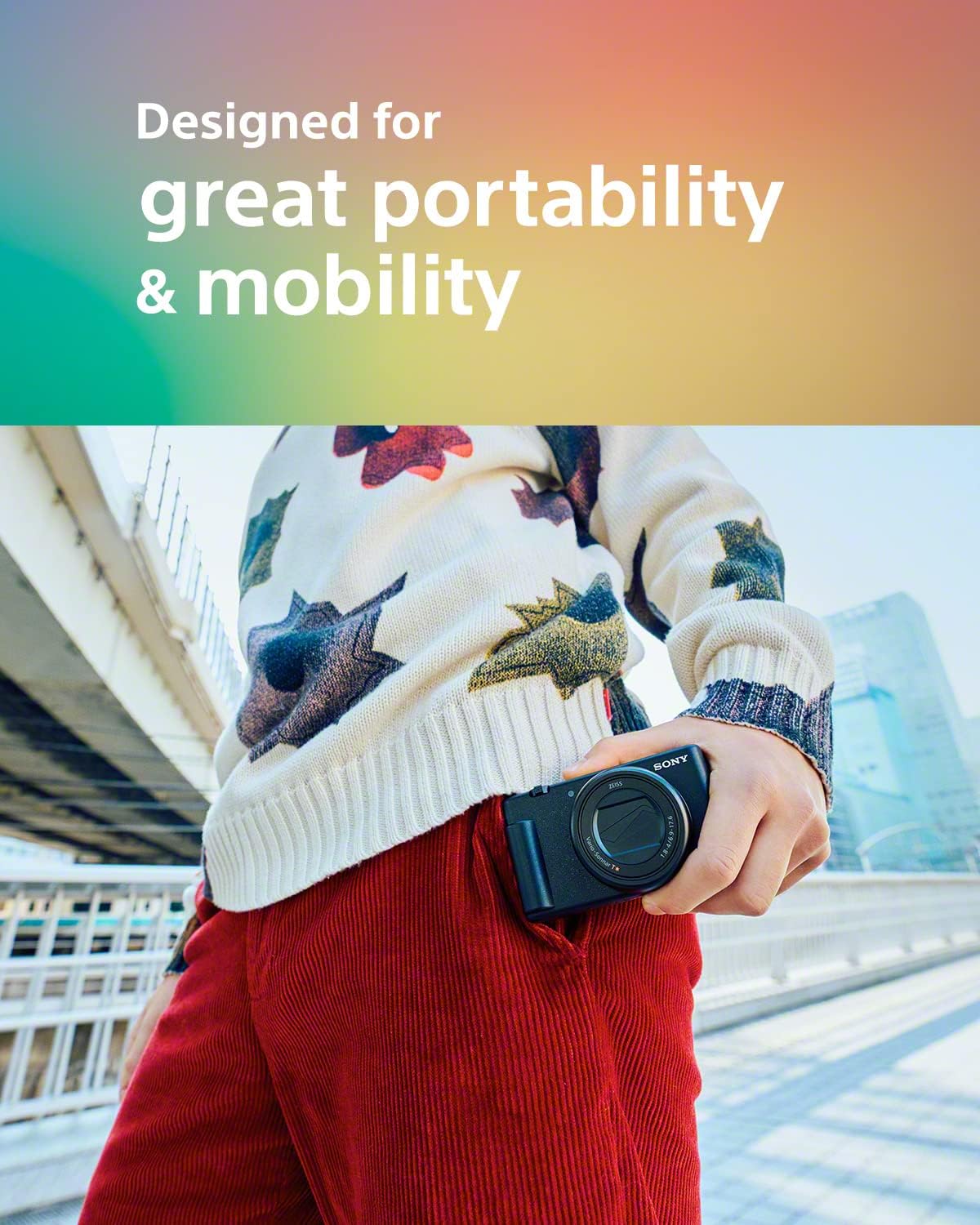 Sony ZV-1 II Vlog Camera for Content Creators and Vloggers - White