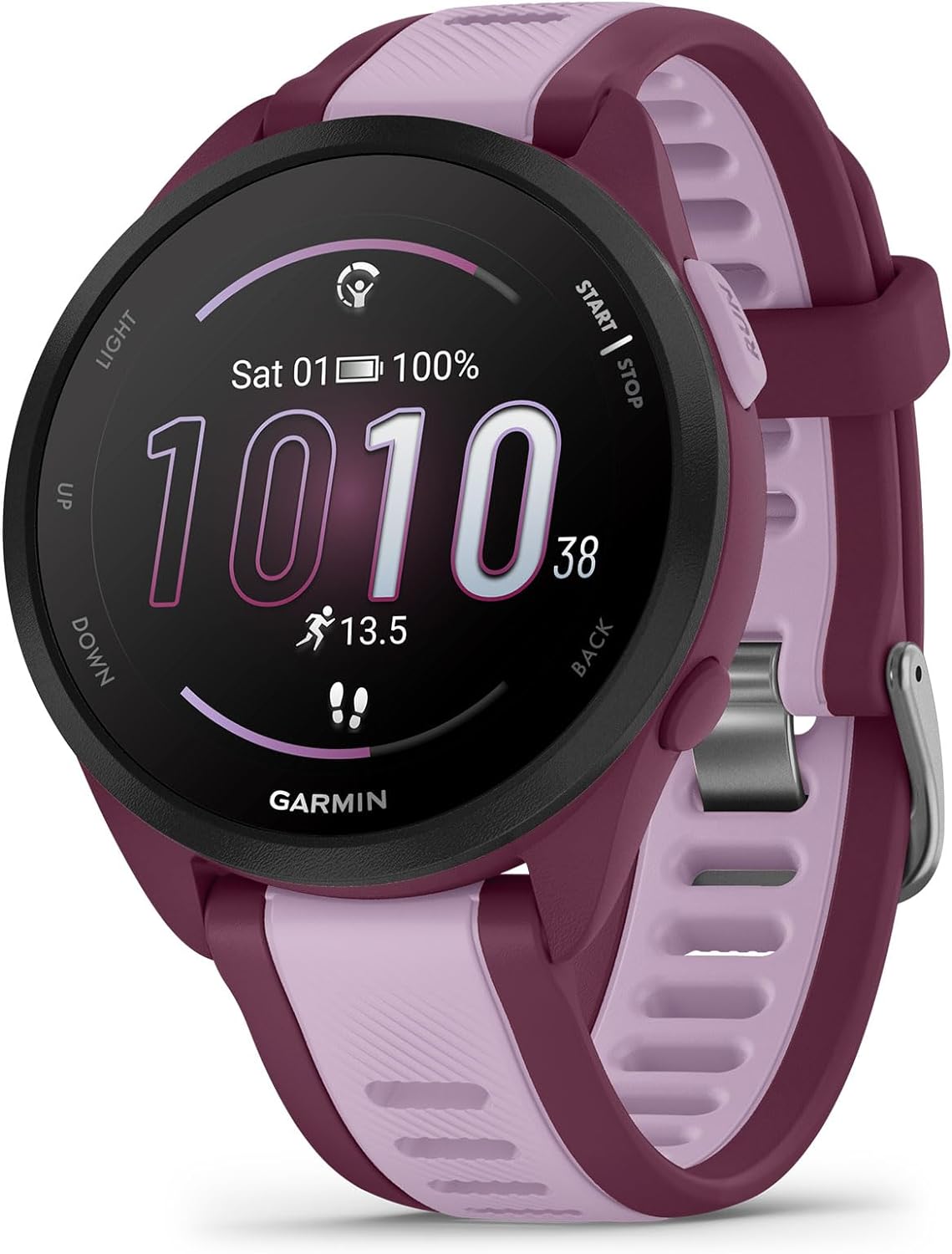 Garmin Forerunner 165, Running Smartwatch, Colorful AMOLED Display, Training Metrics and Recovery Insights, Black