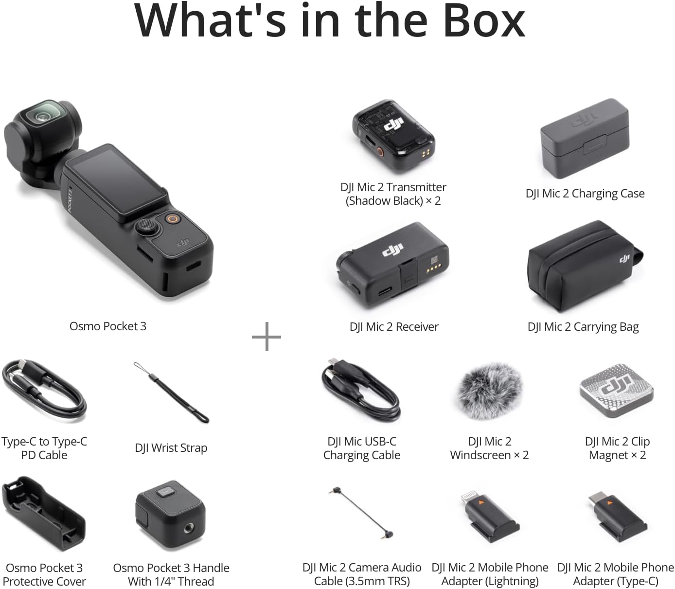 DJI Osmo Pocket 3, Vlogging Camera with 1'' CMOS & 4K/120fps Video, 3-Axis Stabilization, Fast Focusing, Face/Object Tracking, 2 Rotatable Touchscreen, Digital Camera for Photography, YouTube