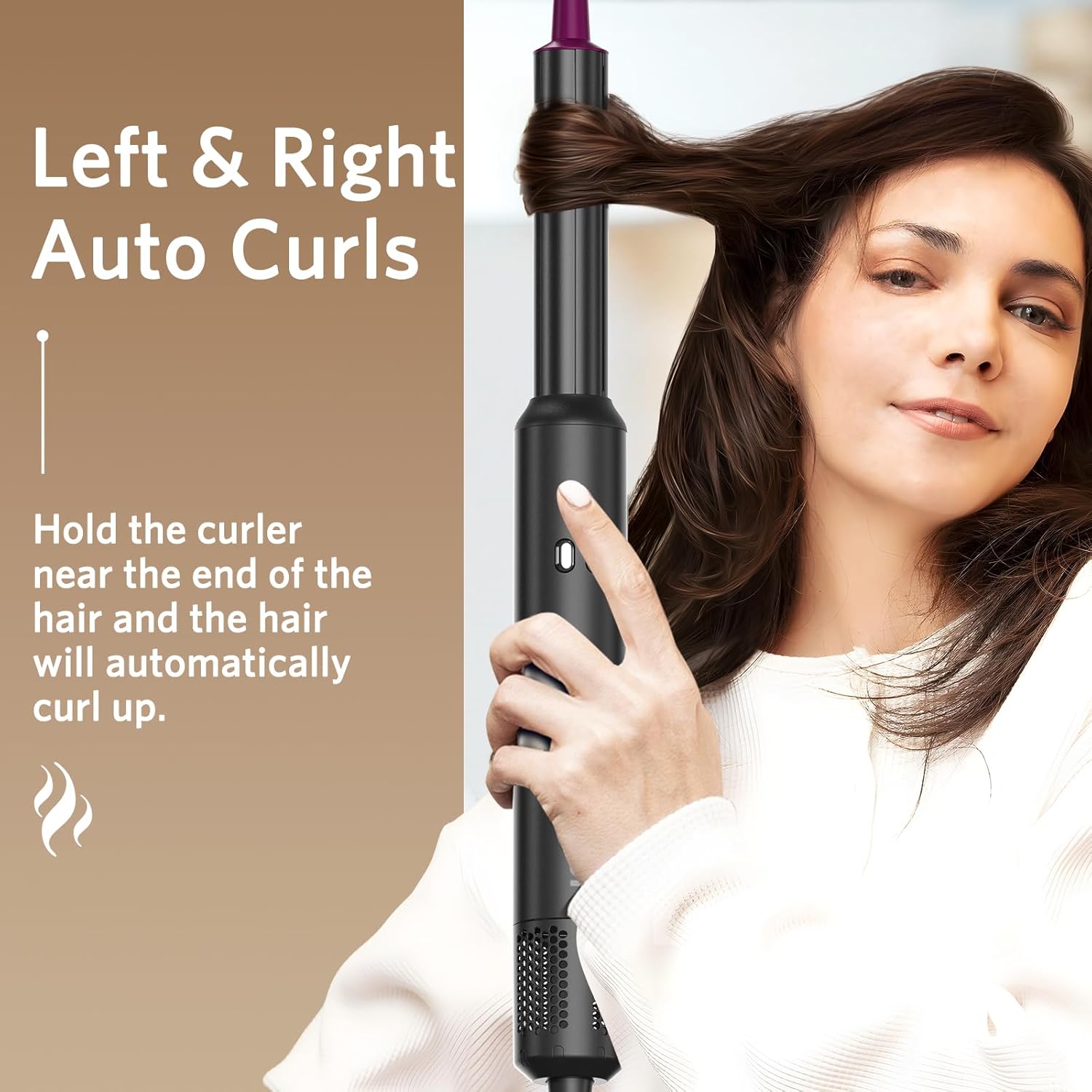 Hair Dryer Brush, Jolitoi 6 in 1 Blow Dryer Brush with 110,000 RPM High-Speed Negative Ionic, Automatic Curling Iron, Hot Air Styler for Fast Drying Curling Volumizing Straightening (Dark Grey)