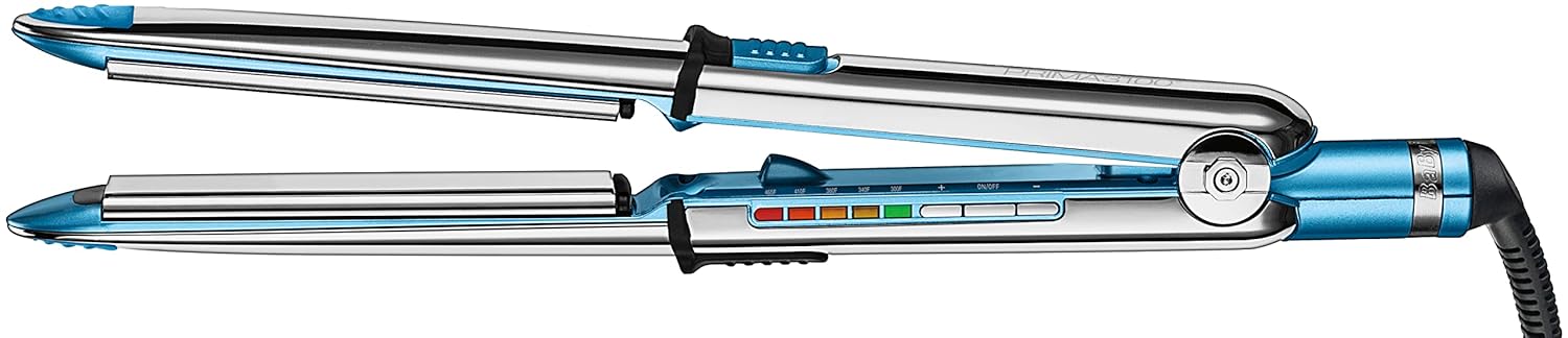 BaBylissPRO Nano Titanium Prima Ionic Hair Straightener, Curl and Straighten Hair With One Professional Tool