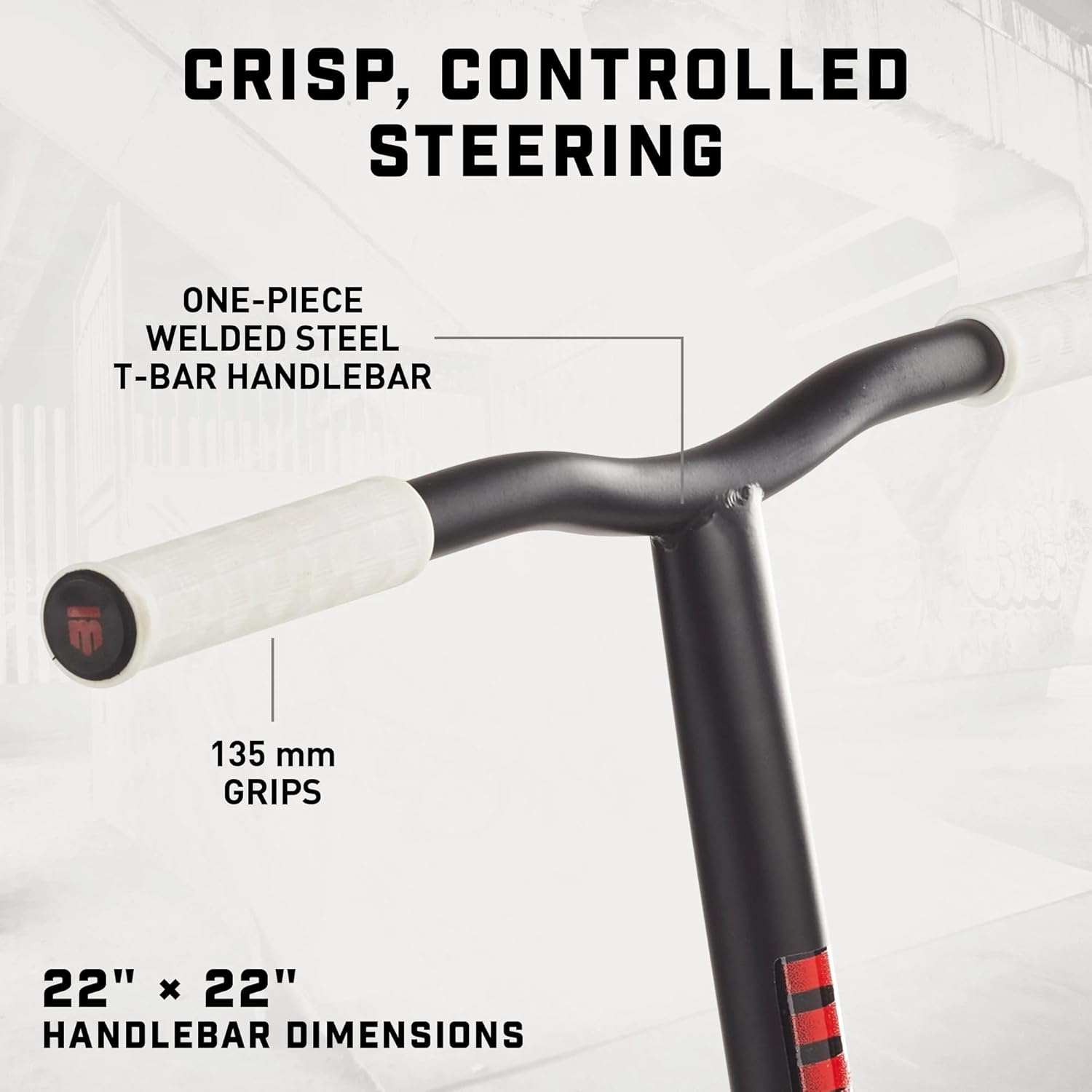 Mongoose Rise Freestyle Stunt Trick Scooter, For Kids Youth Adult Men Women Ages 8 Up, Lightweight Alloy Deck & Heavy-Duty Frame Up to 220 lbs., Bike-Style Grip, T-Bar Handlebar and High Impact Wheels