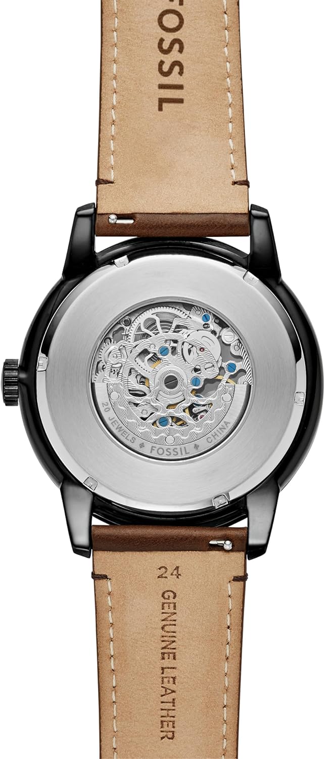 Fossil Townsman Men's Automatic Watch with Mechanical Movement and Skeleton Dial