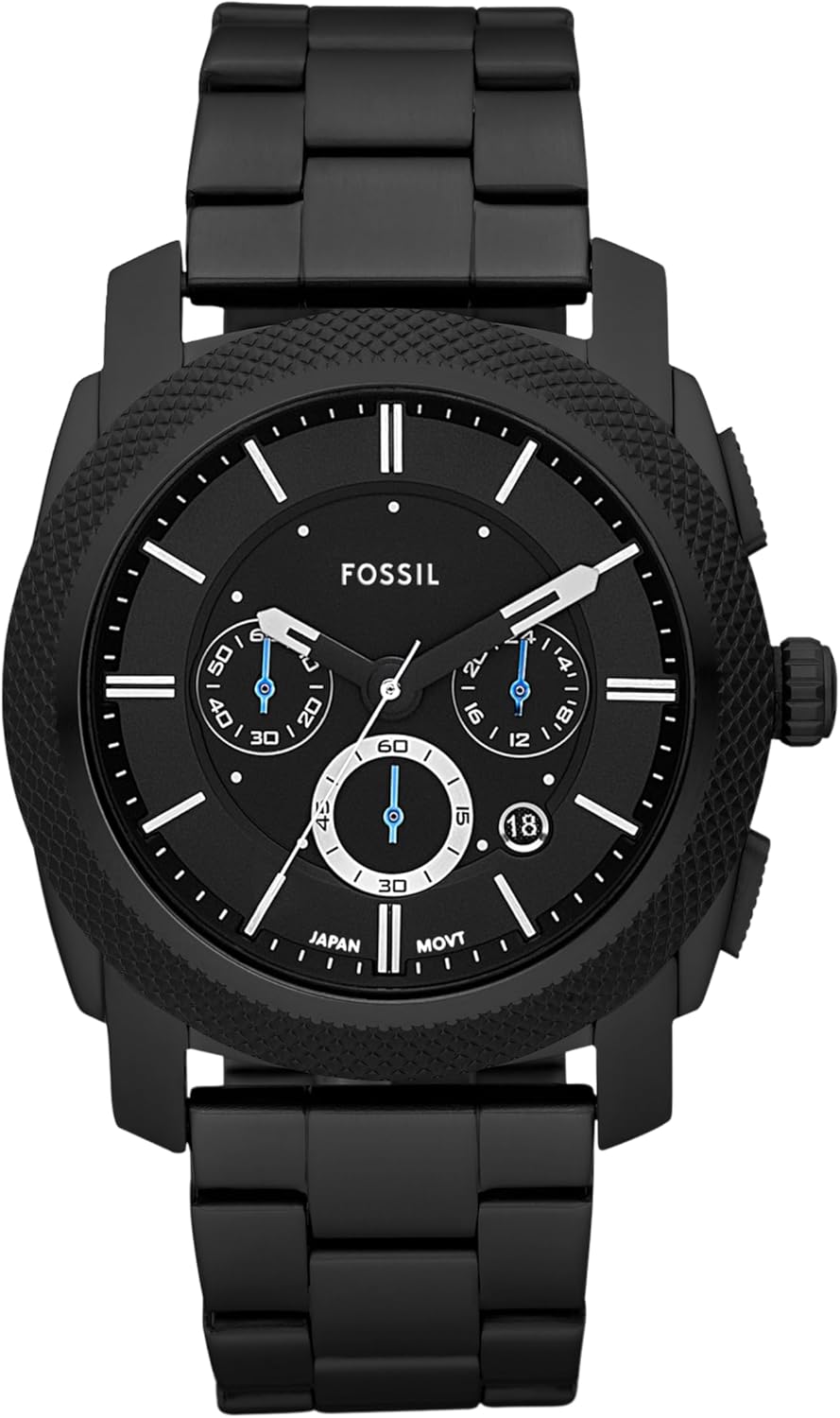 Fossil Machine Men's Watch with Stainless Steel or Leather Band, Chronograph or Analog Watch Display
