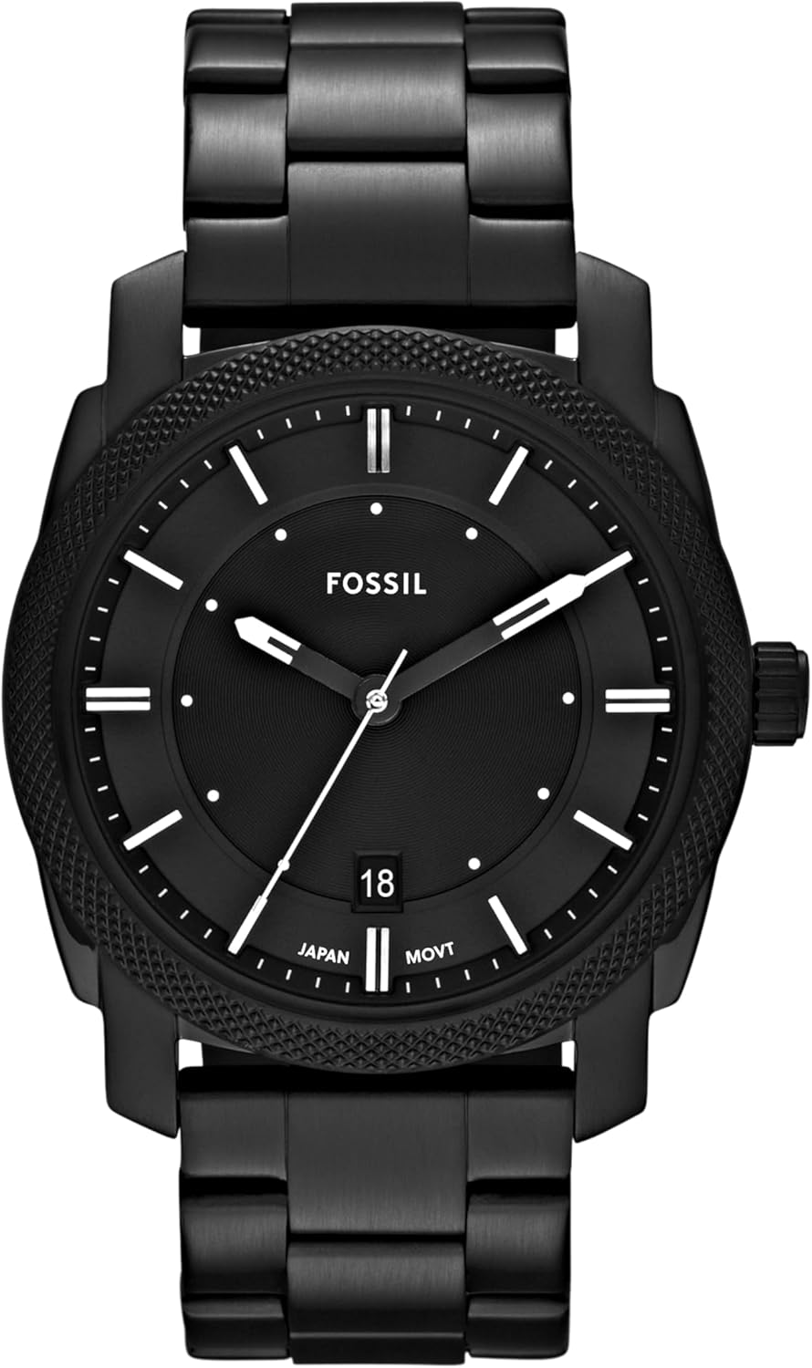 Fossil Machine Men's Watch with Stainless Steel or Leather Band, Chronograph or Analog Watch Display