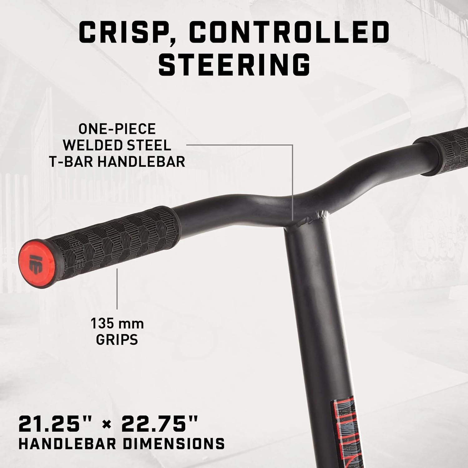 Mongoose Rise Freestyle Stunt Trick Scooter, For Kids Youth Adult Men Women Ages 8 Up, Lightweight Alloy Deck & Heavy-Duty Frame Up to 220 lbs., Bike-Style Grip, T-Bar Handlebar and High Impact Wheels