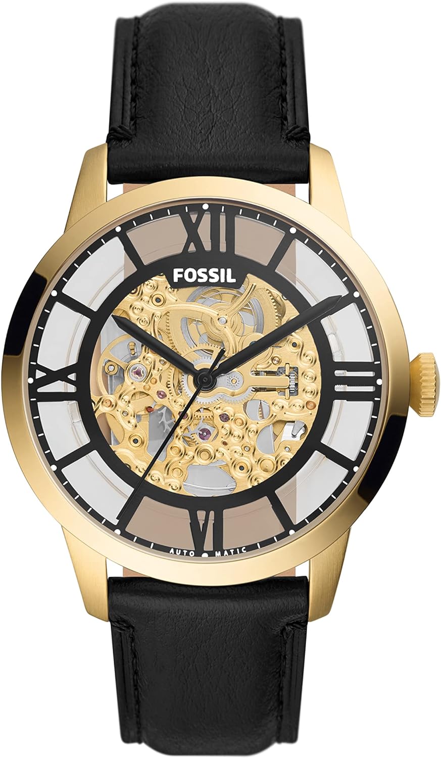Fossil Townsman Men's Automatic Watch with Mechanical Movement and Skeleton Dial