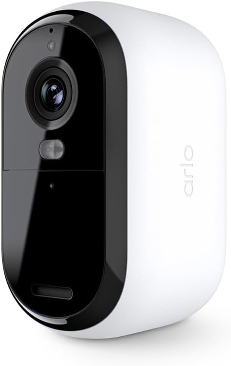 Arlo Essential Security Camera 2K | Indoor - Outdoor | 2nd Gen | Wireless with Spotlight, 2-Way Audio, Color Night Vision, Live Stream, Motion Activiation, Real Time Notifications - White, 2 Camera