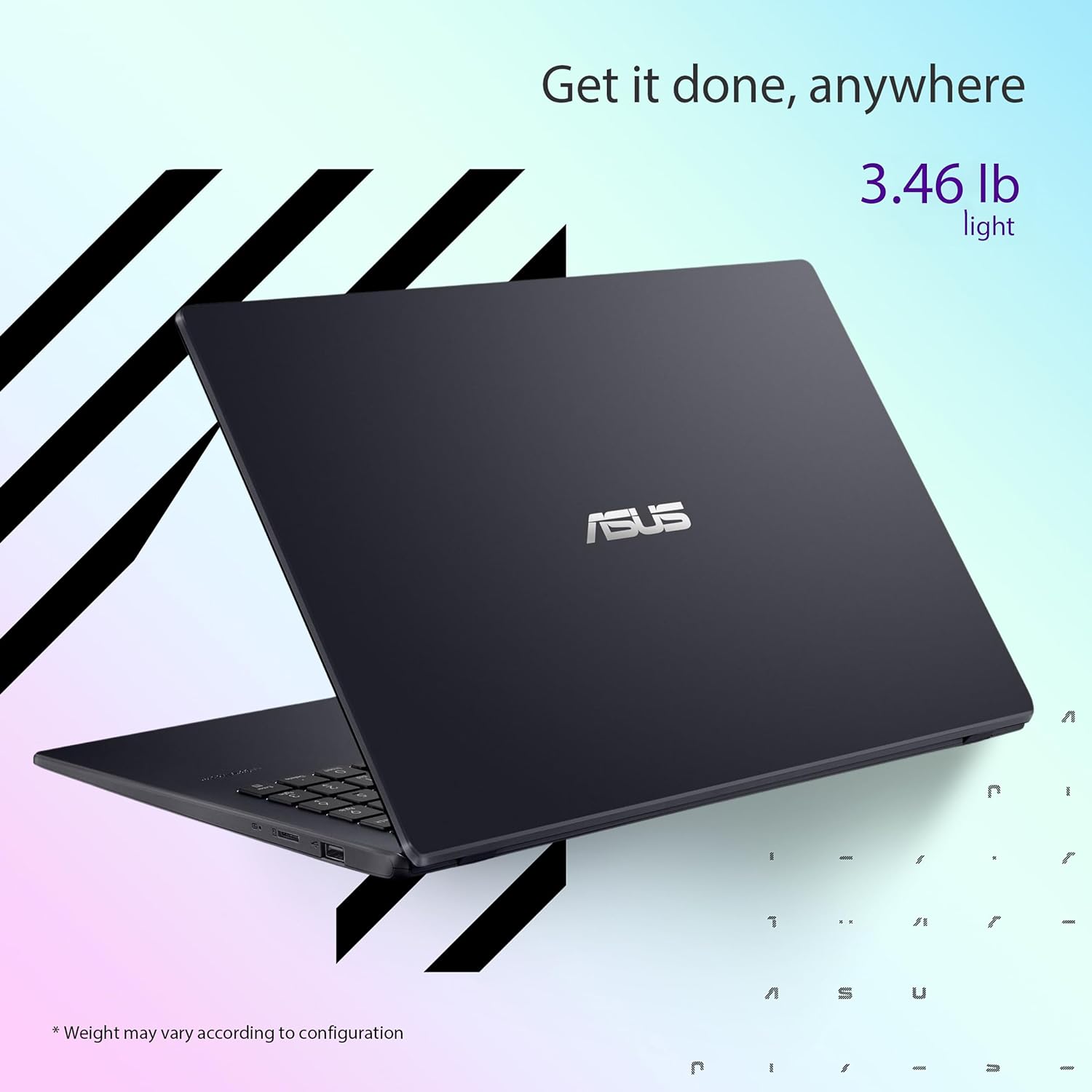 ASUS 15.6” Vivobook Go Laptop, Intel Dual Core N4500, 4GB RAM, 128GB SSD, Windows 11 in S Mode, Star Black, L510KA-ES04