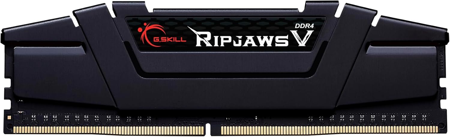 G.SKILL Ripjaws V Series (Intel XMP) DDR4 RAM 32GB (2x16GB) 3600MT/s CL18-22-22-42 1.35V Desktop Computer Memory UDIMM - Black (F4-3600C18D-32GVK)