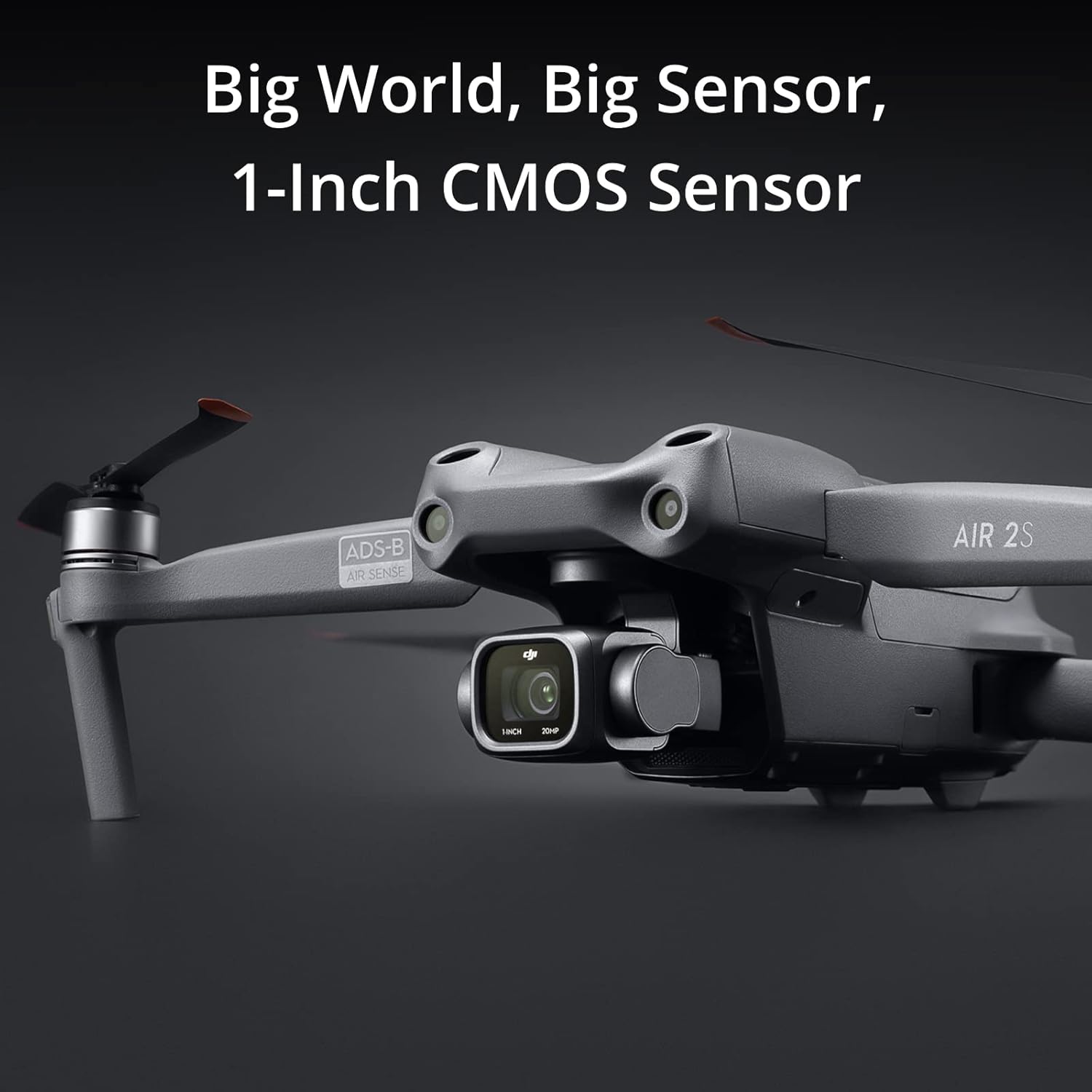 DJI Air 2S, dron con cámara cardán de 3 ejes, video de 5.4K, sensor CMOS de 1 pulgada, 4 direcciones de detección de obstáculos, tiempo de vuelo de 31 minutos, transmisión de video de 7.5 mi,