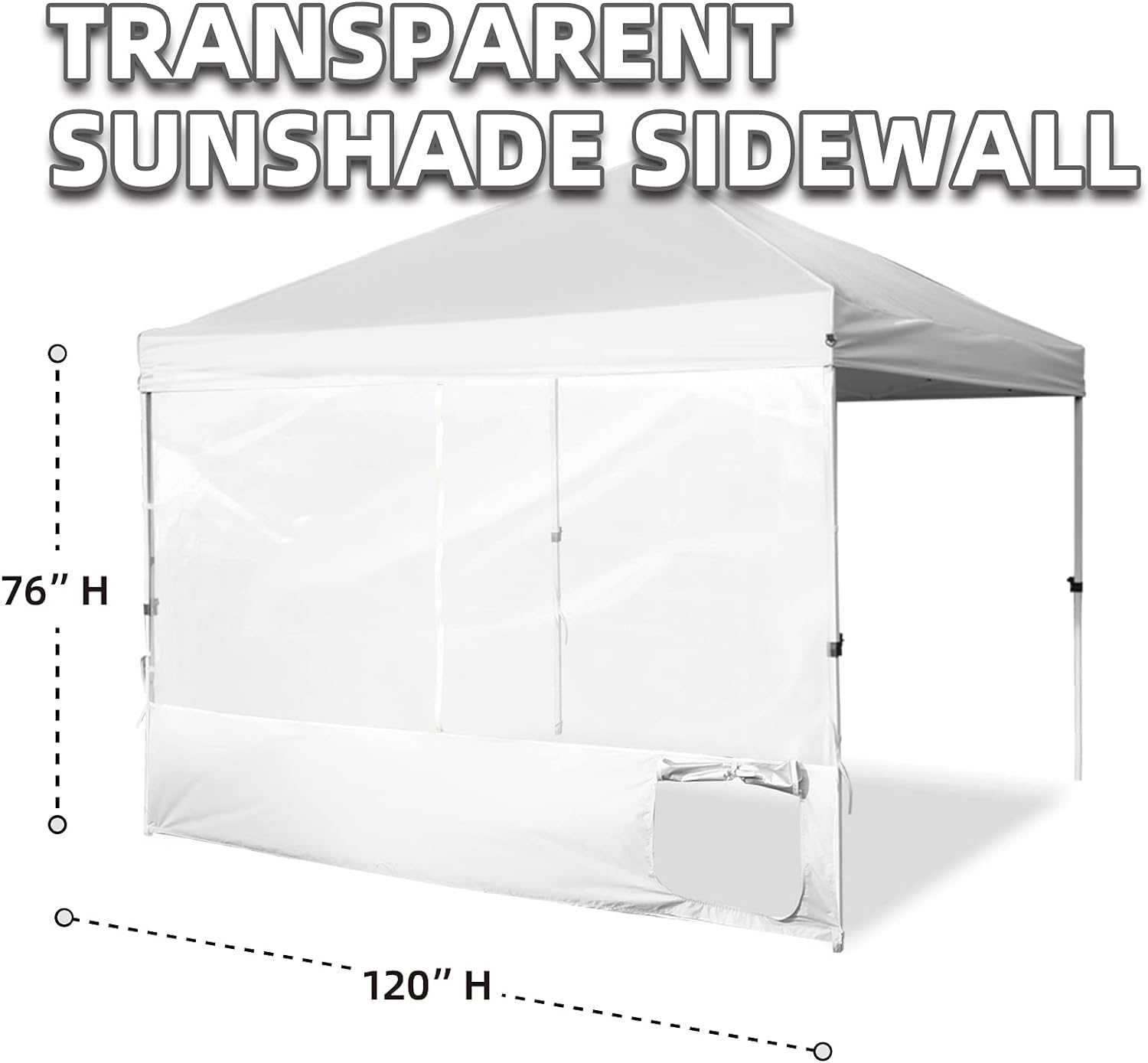 MordenApe Clear Sidewall, Transparent Canopy Walls, Canopy Side Wall for 10x10 Pop Up Canopy - Straight Leg, Outdoor Instant Canopies Sidewall,1 Pack (Navy)