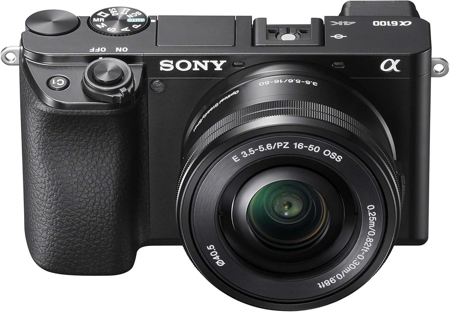 Sony Alpha A6100 Mirrorless Camera with 16-50mm Zoom Lens, Black (ILCE6100L/B)