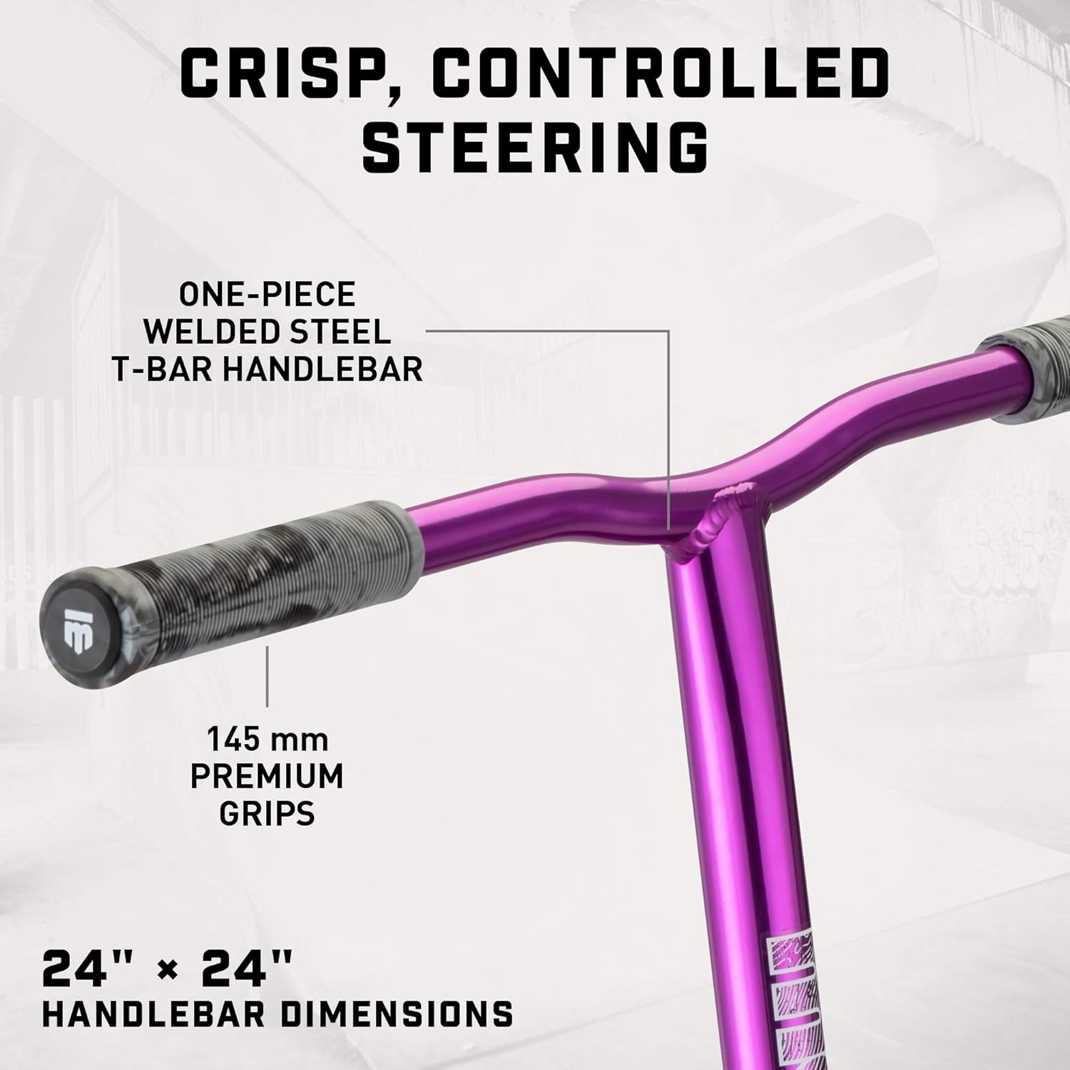 Mongoose Rise Freestyle Stunt Trick Scooter, For Kids Youth Adult Men Women Ages 8 Up, Lightweight Alloy Deck & Heavy-Duty Frame Up to 220 lbs., Bike-Style Grip, T-Bar Handlebar and High Impact Wheels