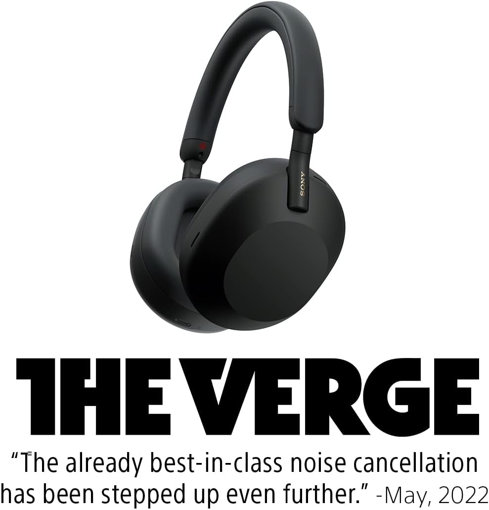 Sony WH-1000XM5 The Best Wireless Noise Canceling Headphones, Made Of Soft Fit Synthetic Leather, Integrated Processor V1, With 4 Beamforming Microphones, Up To 30-Hour Battery Life, Silver