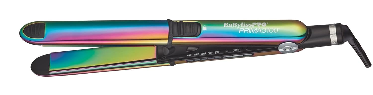BaBylissPRO Nano Titanium Prima Ionic Hair Straightener, Curl and Straighten Hair With One Professional Tool