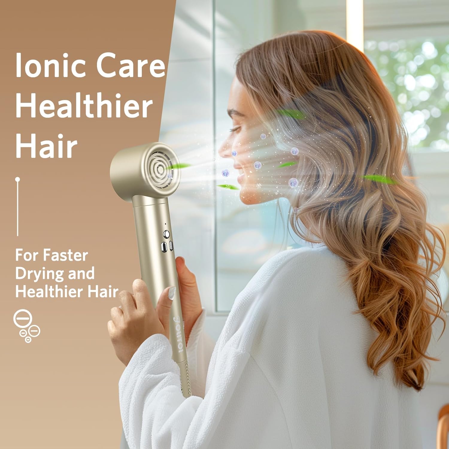 Hair Dryer Brush, Jolitoi 6 in 1 Blow Dryer Brush with 110,000 RPM High-Speed Negative Ionic, Automatic Curling Iron, Hot Air Styler for Fast Drying Curling Volumizing Straightening (Dark Grey)