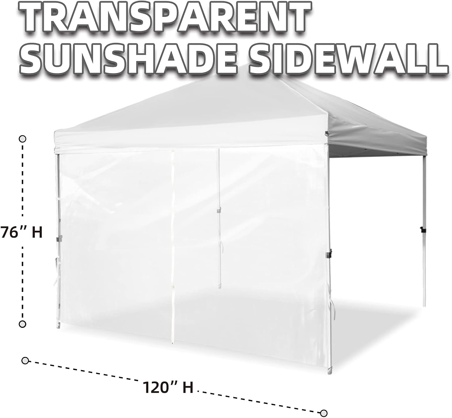 MordenApe Clear Sidewall, Transparent Canopy Walls, Canopy Side Wall for 10x10 Pop Up Canopy - Straight Leg, Outdoor Instant Canopies Sidewall,1 Pack (Navy)