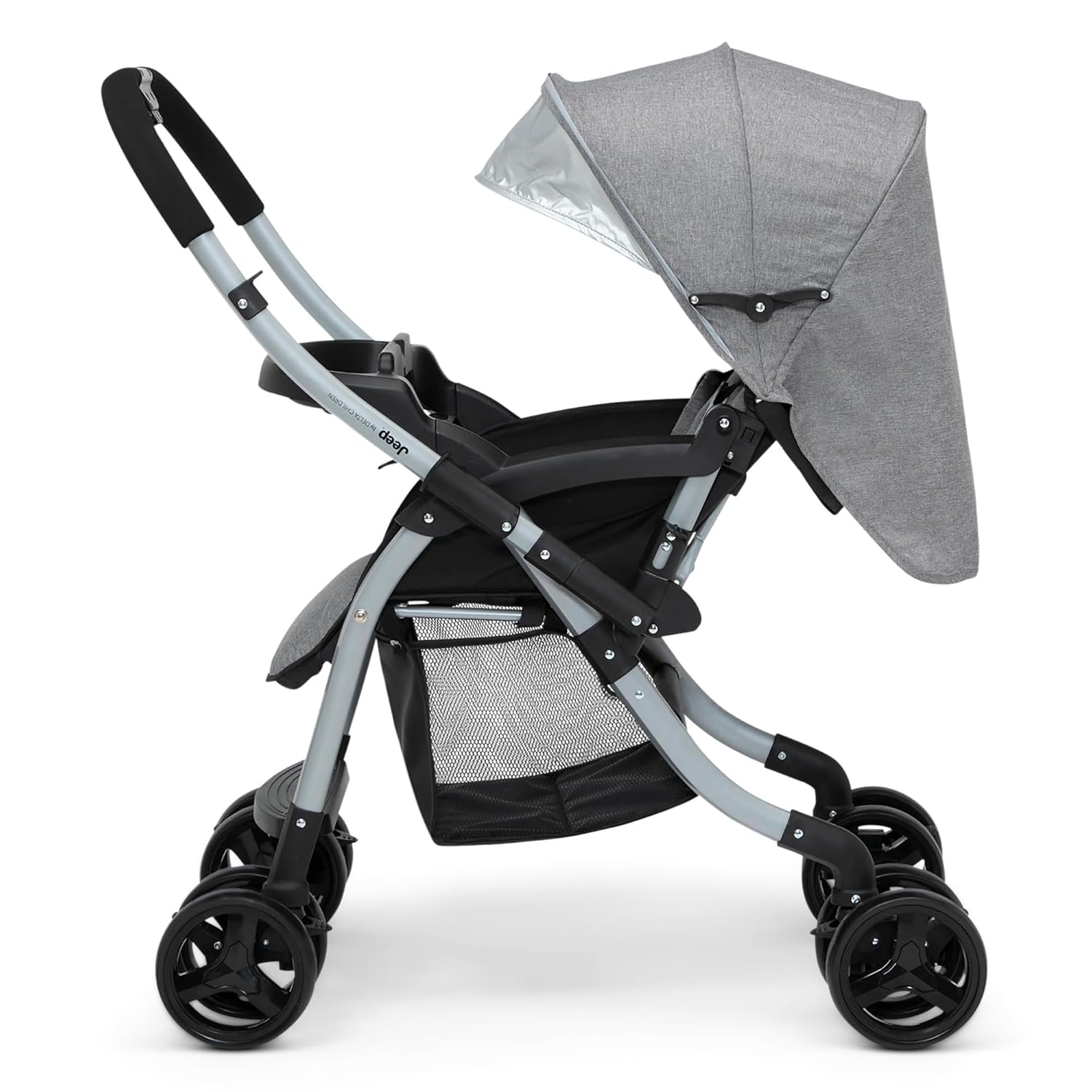 Jeep Unlimited Reversible Handle Stroller, Grey Tweed