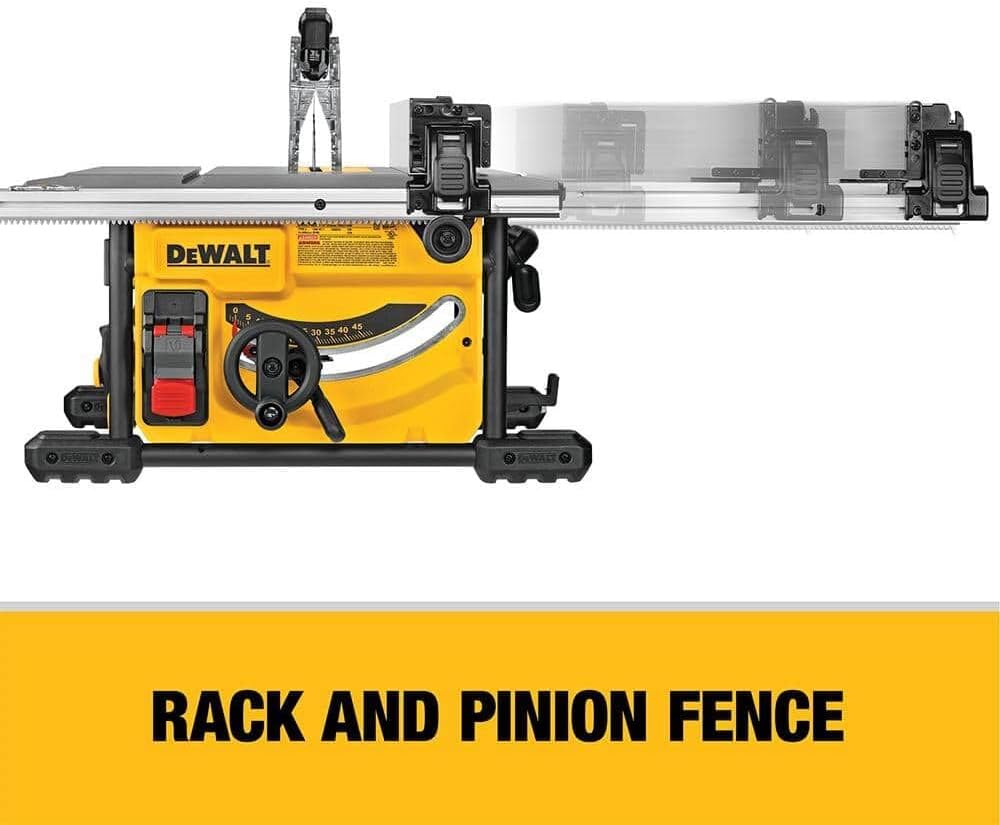 DEWALT Table Saw for Jobsites, 8-1/4 Inch, 15 Amp (DWE7485)