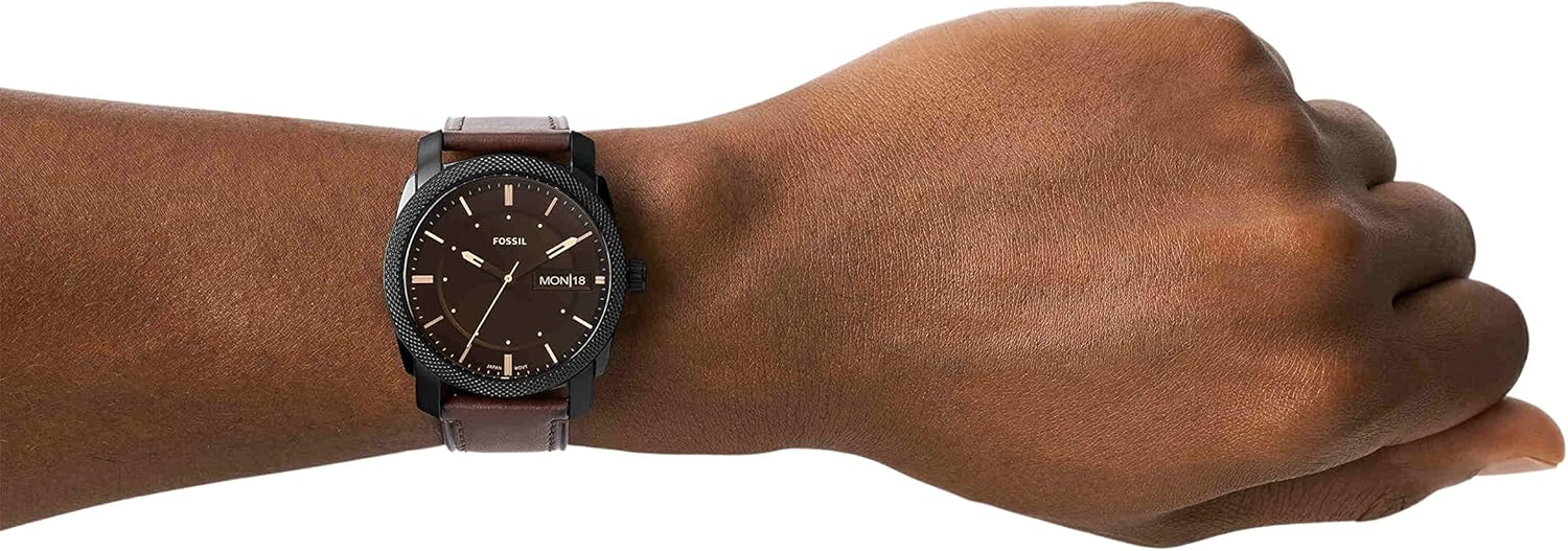 Fossil Machine Men's Watch with Stainless Steel or Leather Band, Chronograph or Analog Watch Display