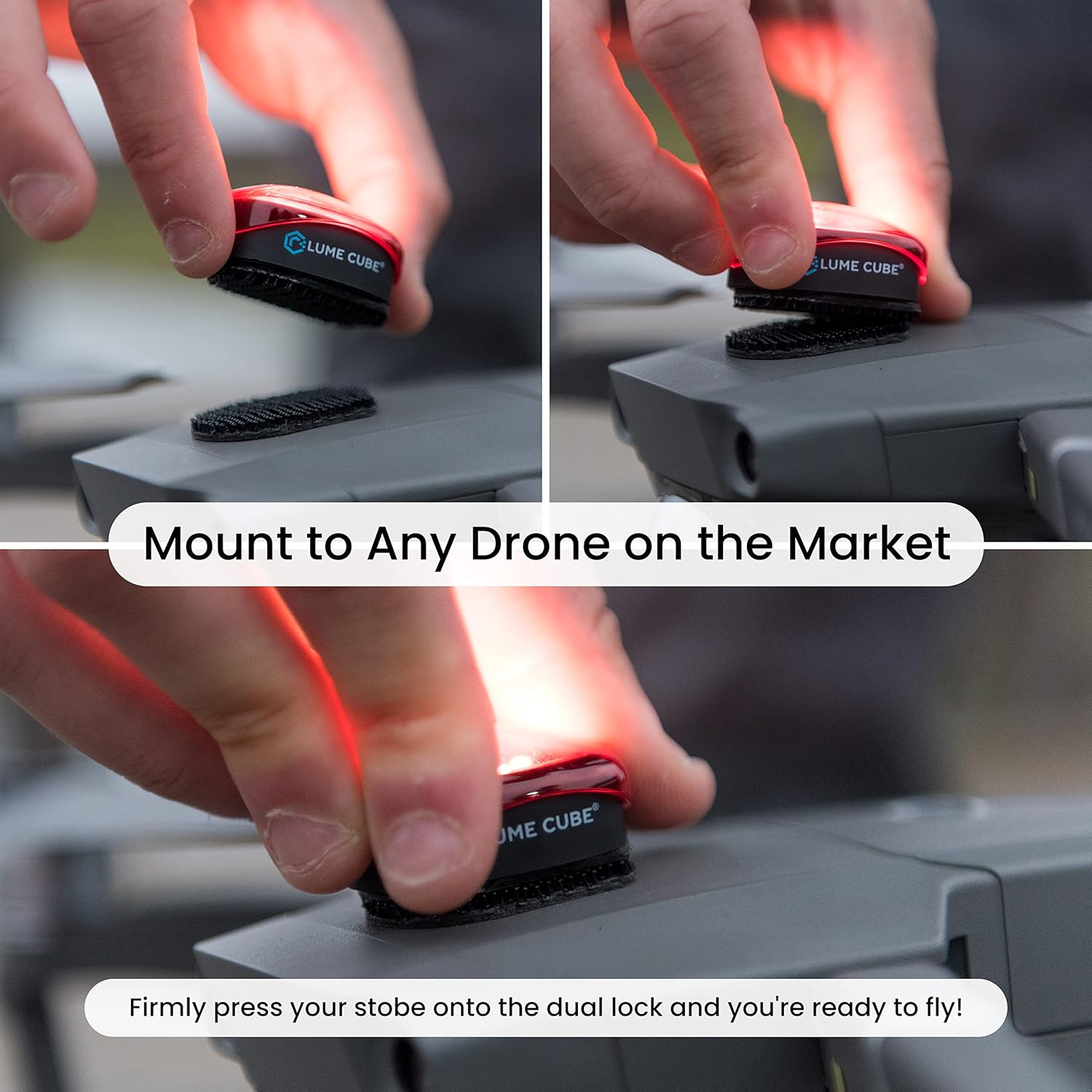 Lume Cube - Drone Strobe - Iluminación anticolisión - Luz anticolisión FAA - Se adapta a todos los drones - Batería de larga duración - DJI Mini, Mavic, Phantom, Inspire, Matrice