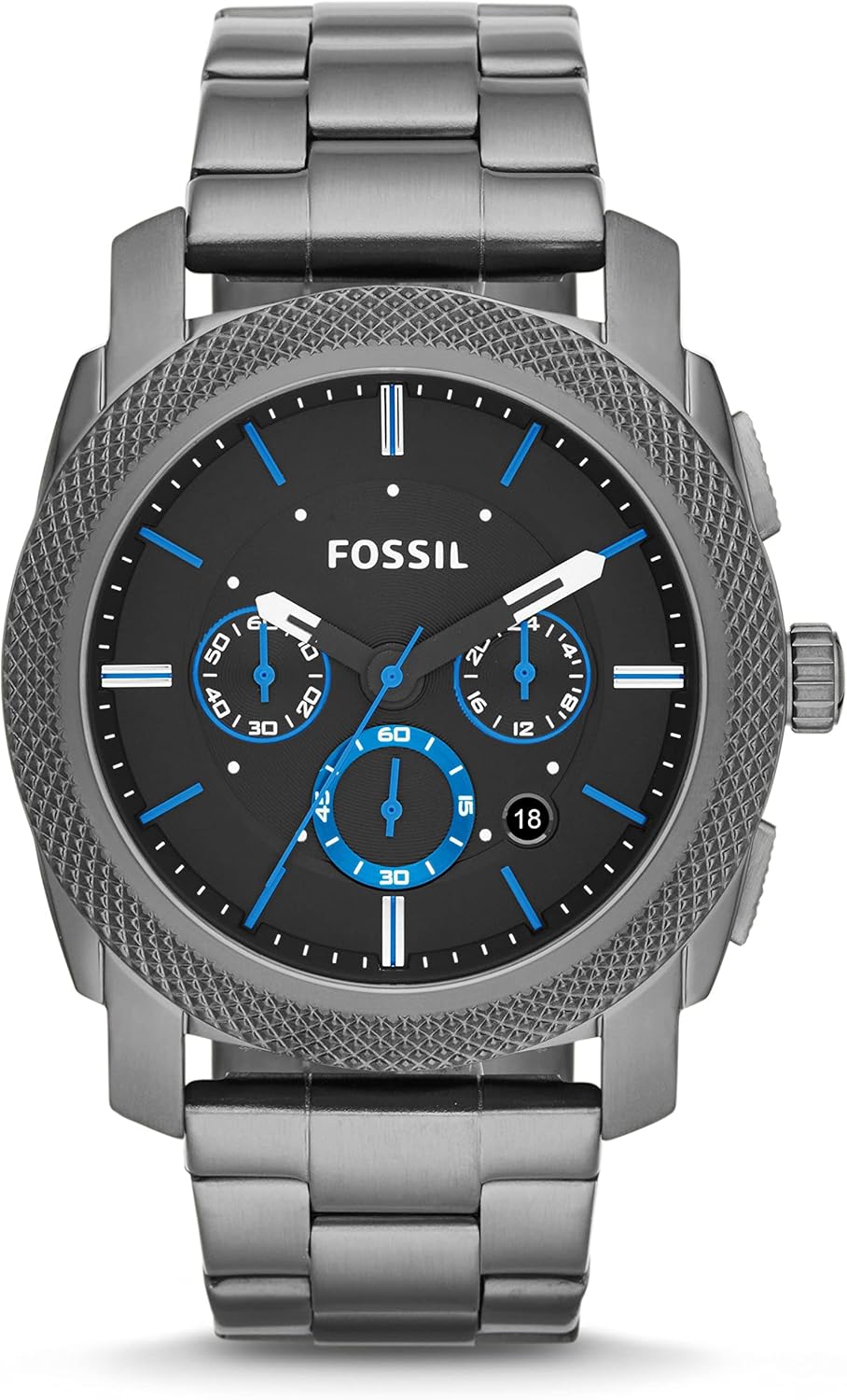 Fossil Machine Men's Watch with Stainless Steel or Leather Band, Chronograph or Analog Watch Display