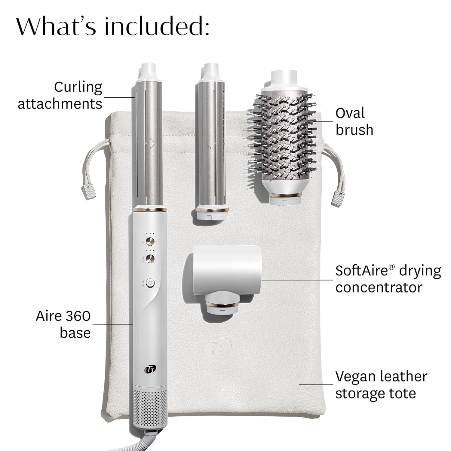 T3 Aire 360 Multi-Styler & Blowout System, Rapid Drying Hair Dryer, Ceramic Curling Attachments, Oval Brush & Drying Concentrator | Blowouts & Long-Lasting Curls