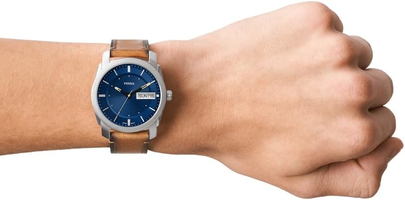 Fossil Machine Men's Watch with Stainless Steel or Leather Band, Chronograph or Analog Watch Display