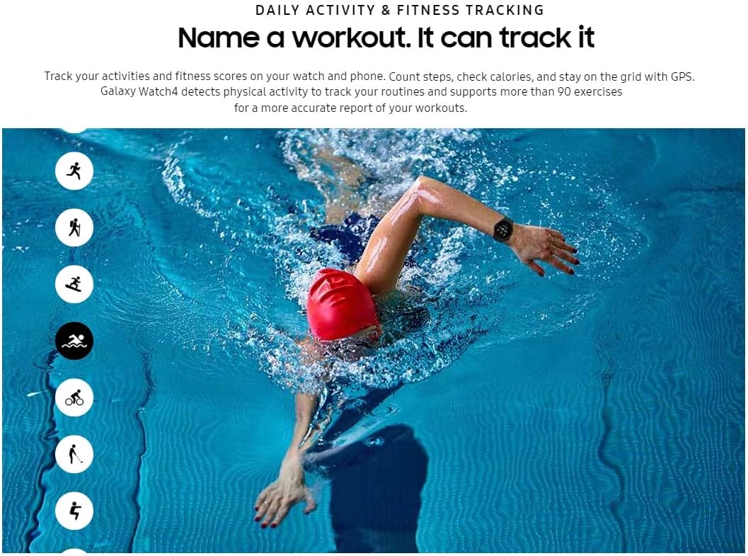 Samsung Galaxy Watch4 44MM SM-R870 Aluminum Smartwatch GPS Only (Renewed)