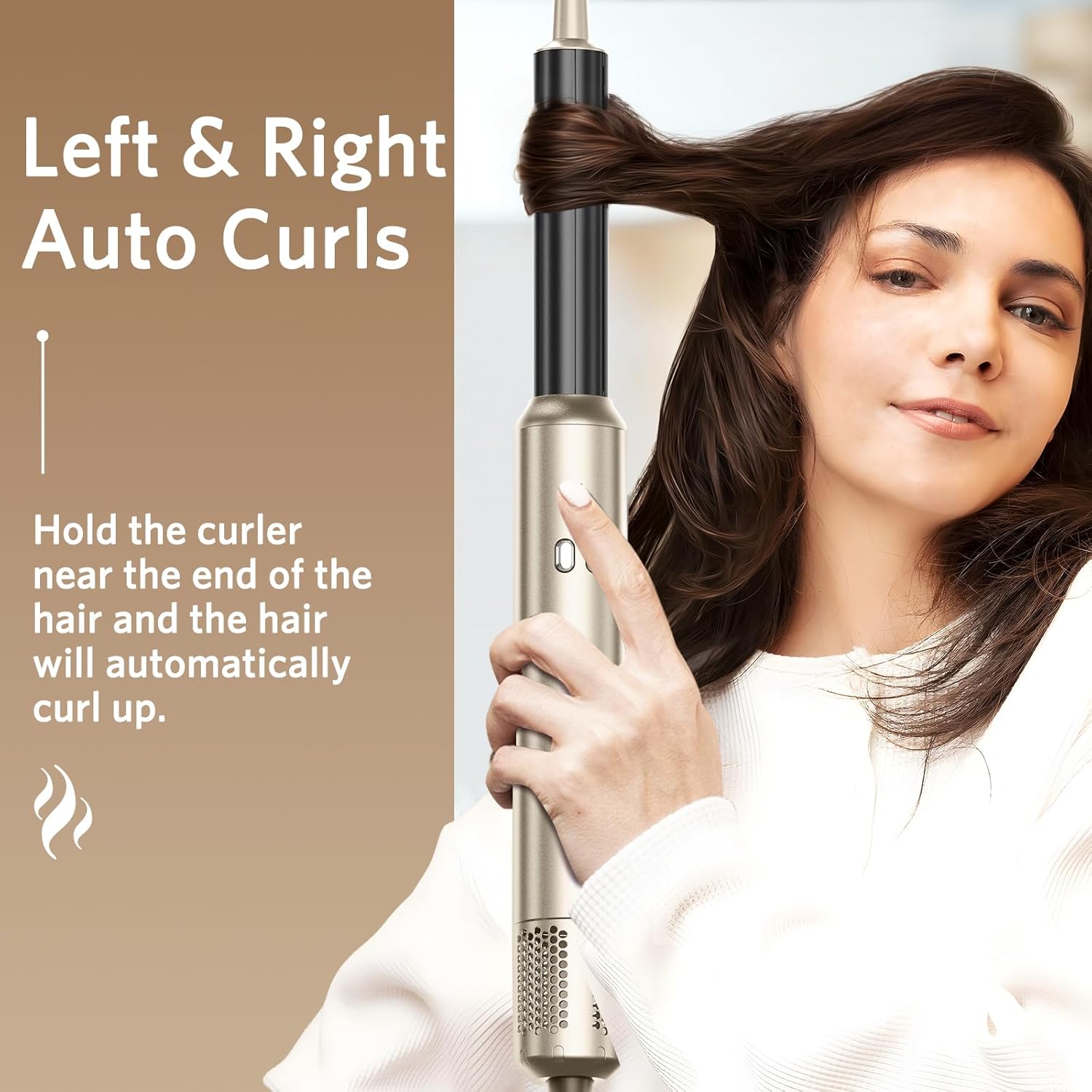 Hair Dryer Brush, Jolitoi 6 in 1 Blow Dryer Brush with 110,000 RPM High-Speed Negative Ionic, Automatic Curling Iron, Hot Air Styler for Fast Drying Curling Volumizing Straightening (Dark Grey)