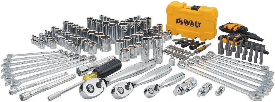 DEWALT Mechanics Tools Kit and Socket Set, 142-Piece, 1/4 & 3/8 Drive, MM/SAE (DWMT73802)