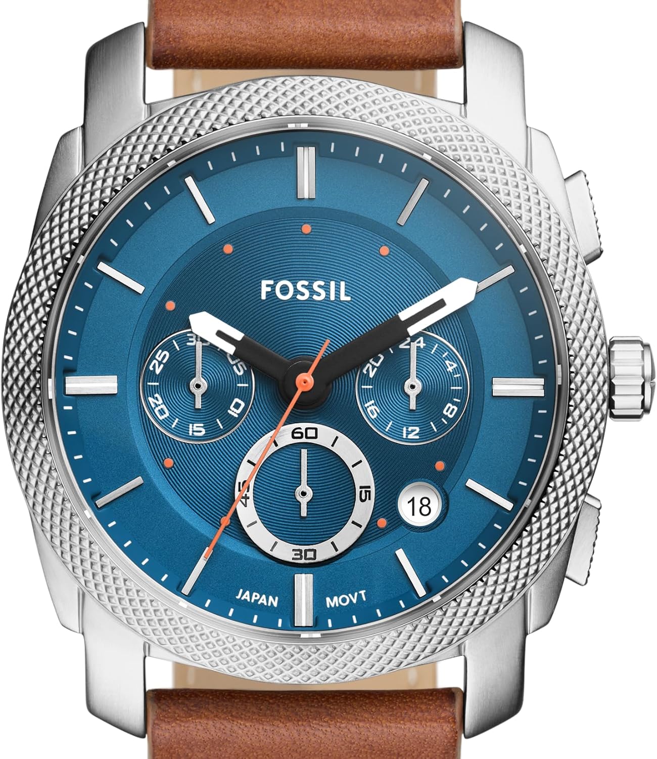 Fossil Machine Men's Watch with Stainless Steel or Leather Band, Chronograph or Analog Watch Display