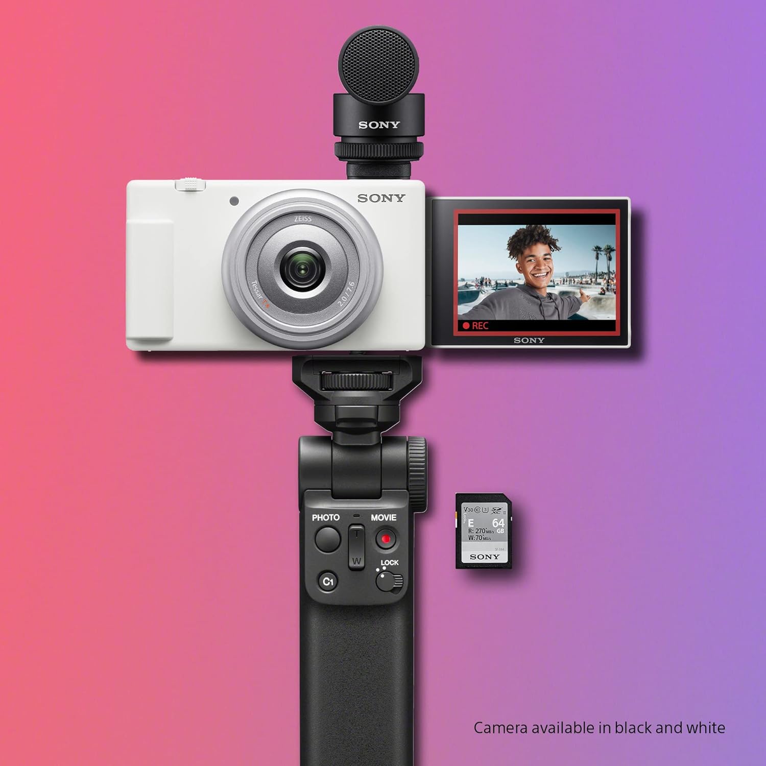 Sony ZV-1F Vlog Camera for Content Creators and Vloggers Black